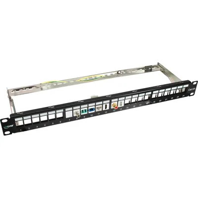 Obrázek produktu pro InLine 4043718158942, Cat6a, Instalace do racku, 1U, Černá, 718 g, 190 mm