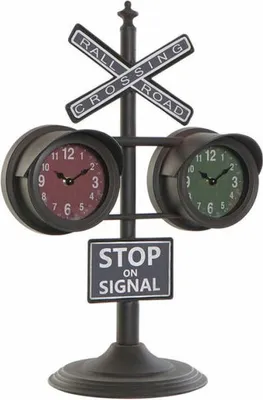 Image de Horloge de table dkd homedecor noir verre fer (36 x 22 x 52 cm)