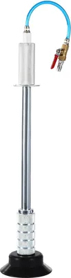 Produktbild von Pneumatischer Beulenzieher - Druckluft Gleithammer 57 cm Set - 3 Saugköpfe, 12 Zugadapter - Karosserie Ausbeulwerkzeug Auto - Stahl - Silber/Schwarz