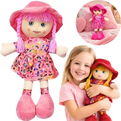 Zdjęcie produktu dla Lalka Duża Szmaciana 35 Cm Przytulanka Maskotka Szmacianka