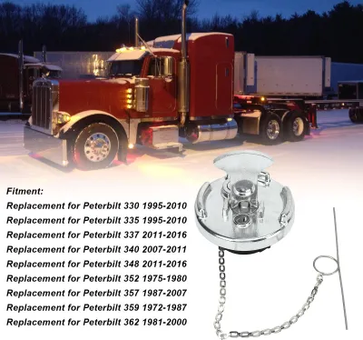 Image de Bouchon de réservoir verrouillable 600212 Remplacement pour Peterbilt 330 335 337 340 348 357 359 362 365 367 377 Col de 4 pouces de diamètre
