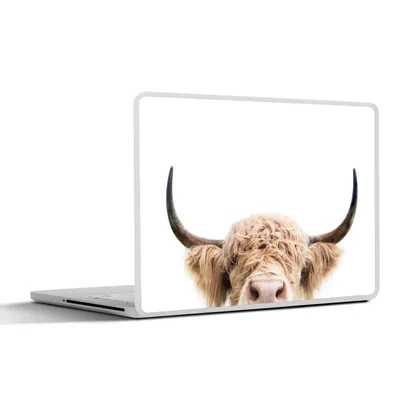 Produktbild von MuchoWow® Laptop Aufkleber Sticker Cover Kuh - Hörner - Tiere - Natur 40x30 cm - Laptop Dekoration - Selbstklebend