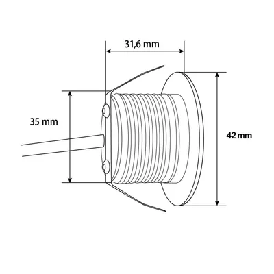 Produktbild von Mini LED Spot LED Einbauleuchte  3 Watt inkl. Trafo schwarz-silber Kaltweiß