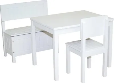 Produktbild von roba Kindertisch, Tisch weiß zum Spielen, Basteln & Malen im Kinderzimmer, HxBxT: 51x66x50 cm