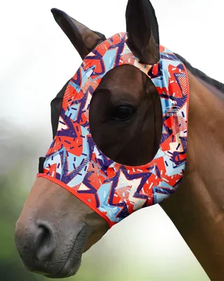 Imagen del producto de Máscara anti-mosquitos, talla M, ultraligera, con protección UV, con orejeras elásticas, para caballos