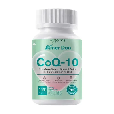 Image de CoQ10 200 mg, 120 gélules végétariennes, sans OGM (coenzyme Q10 ubiquinol)
