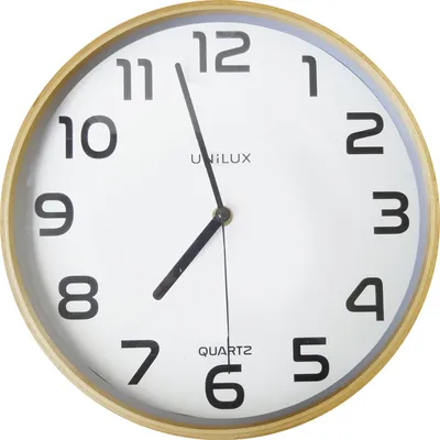 Produktbild von UNILUX - Wanduhr Baltischholzholz weiß | 1 Stück