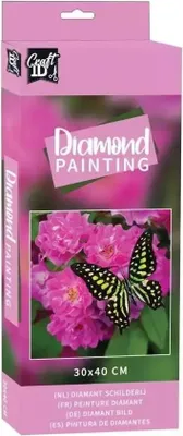 Produktbild von Diamond Painting (30x40cm), Motiv: Schmetterling auf Blume