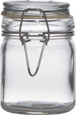 Produktbild von INNA-Glas Mini Drahtbügelglas Poppy mit Deckel, Zylinder - rund, klar, 9cm, Ø 6.5cm - Vorratsglas