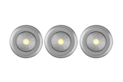 Produktbild von LIVARNO LED Push Lights 3er Set LED-Leuchten Batteriebetrieben 6500K Druckschalter