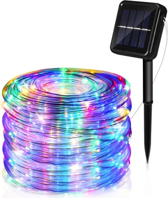 Produktbild von TolleTour 12 M Solar Lichterkette Lichtschlauch LED Lichterkette 8 Lichtmodi Party Garten Innen Außen Deko Weihnachtsbeleuchtung
