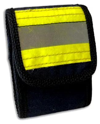 Produktbild von DME Meldertasche Feuerwehr – Melder Holster aus Feuerwehrschlauch BZW. Feuerwehrkleidung, universelle Pieper Tasche mit Klettverschluss, handgefertigtes Unikat