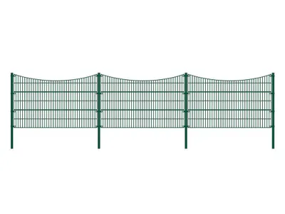 Produktbild von Doppelstabmattenzaun MORATA Tal Höhe: 240 cm / Länge: 40 m 1x Eckpfosten I Gartenzaun, Mattenzaun