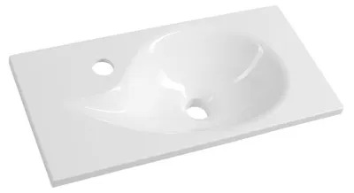 Zdjęcie produktu dla Umywalki Sapho - Umywalka Aqua, 505x250 mm, bez przelewu, lewy otwór na baterię, biała 10053