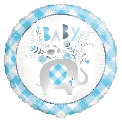 Produktbild von Baby Shower Elefant Junge Folienballon