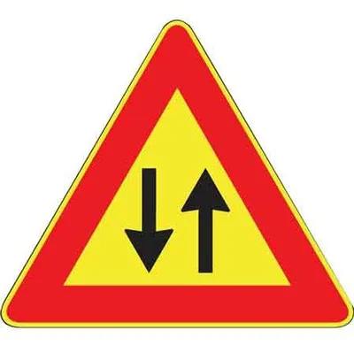 Image de SIGNALISATION DE CHANTIER, FIG. 387 : "SENS UNIQUE" (ou "DOUBLE SENS") - 90 cm