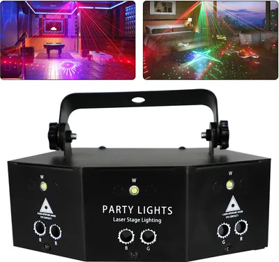 Produktbild von Dálkový 9-EYE RGB DMX Scan Projektor Laserová lampa LED Strobe Stage DJ Party Světla Světla Bezdrátová Party Světla Svatební Vánoce