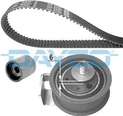 Produktbild von DAYCO KTB404 Zahnriemensatz für AUDI A4 Limousine (8D2, B5)