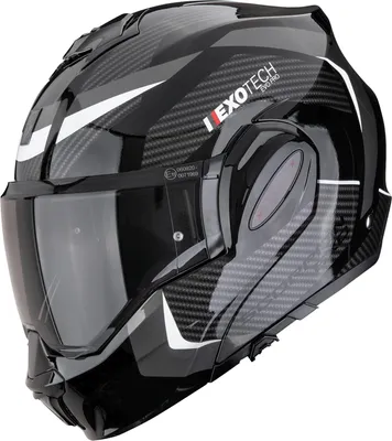 Obrázek produktu pro Scorpion Exo-Tech Evo Pro Acuti sklopná helma, černá/šedá/bílá, L (58/59)