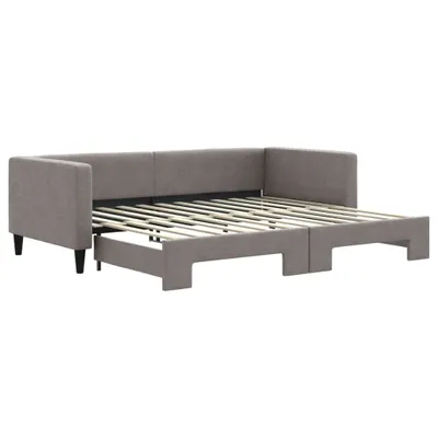 Produktbild von vidaXL Tagesbett Ausziehbar Taupe 90x200 cm Stoff