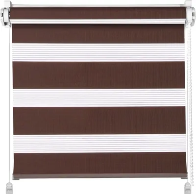 Produktbild von Klemmfix Click Doppelrollo 3 in 1 Wood braun (BxH 50x150cm)