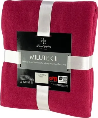 Obrázok produktu pre Deka, fleecová deka, jednofarebná Milutek 150x200 malinová, tmavoružová