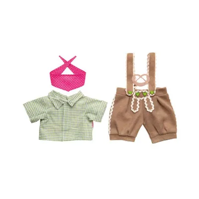 Productafbeelding van Helles 1114 - Poppenkleding: Traditionele broek met shirt en doek, maat 28-35 cm