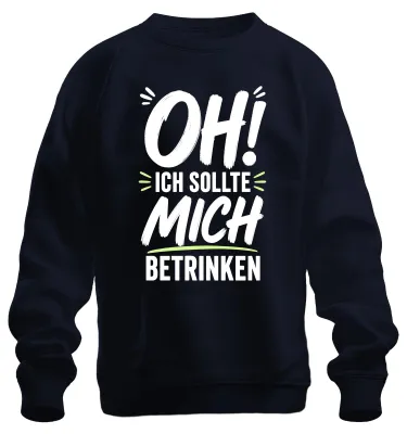 Obrázok produktu pre Tričko s nápisom "Oh, mala som sa opiť", vtipné, sarkastické, námorná modrá farba, veľkosť L