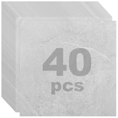 Obrázok produktu pre Samolepiaci PVC podlahový obklad, 30x30 cm, sivý, 40 kusov (3,6 m²)