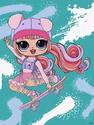Obrázok produktu pre Maľovanie podľa čísel – Tweens LOL Skate Dance .. – Ideyka