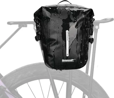Zdjęcie produktu dla Rhinowalk Torba na bagażnik rowerowy wodoodporna 7L czarna