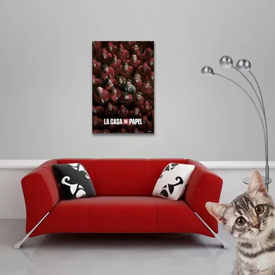Produktbild von La Casa de Papel - Poster - Guerra + 2 St Posterleisten Alu 63 cm