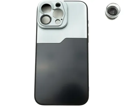 Produktbild von SYSTEM-S Super Makro Linse 30x 37 mm Mikroskop Filter mit Hülle für iPhone 15 Pro Max
