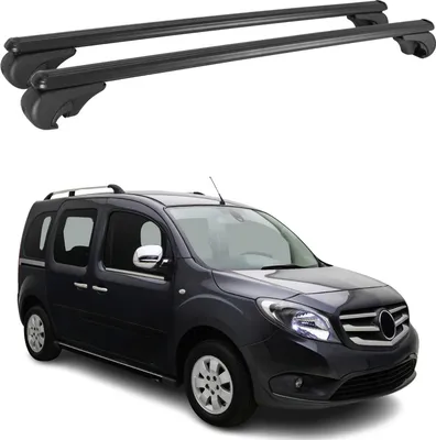 Produktbild von Dachträger Grundtäger für Mercedes Citan W415 2012-2021 75kg Alu Schwarz 2 tlg
