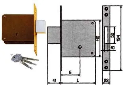 Obrázek produktu pro Zámek k zasazení 1300K – 40 mm