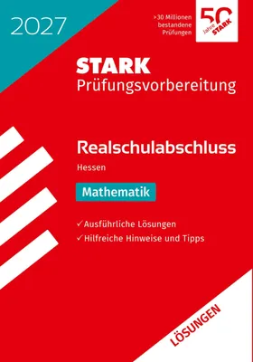 Produktbild von STARK Lösungen zu Mathematik - Realschulabschluss 2027 Hessen - Prüfungsvorbereitung