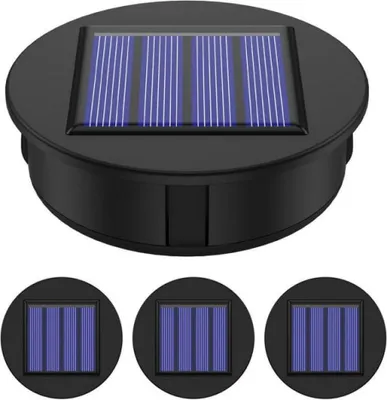 Obrázek produktu pro Sada 4 náhradních dílů pro solární světla (horní část 8 cm, spodní část 7 cm), 10 lumenů teple bílé LED světlo, vodotěsné, sada náhradních dílů pro venkovní solární světla pro kutily.