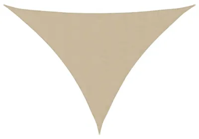 Produktbild von Sonnensegel Dreieck Sonnenschutz Beschattung Windschutz für Garten Terrasse Balkon UV-beständig wasserdicht mit Befestigungsseilen Beige 4 x 5 x 6 4 m