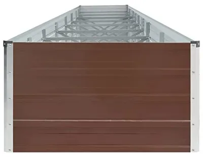 Produktbild von Hochbeet Metall 600x80x45 cm, Garten Hochbeet aus Verzinkter Stahl Braun, Rechteck, Gemüsebeet Pflanzbeet Blumenbeet für Gemüse Obst Kräuter & Blumen