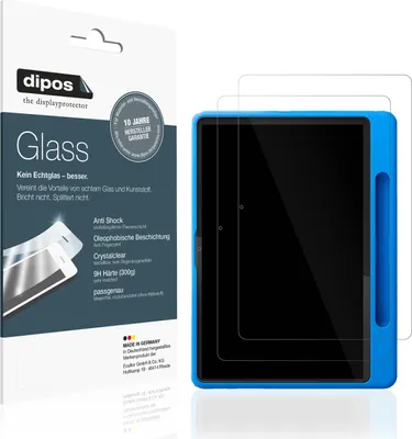 Produktbild von 2x Schutzfolie für Lenovo Tab 3.Gen 10.1 Zoll Kids - Anti-Shock 9H Folie dipos Glass Kunststoffglas