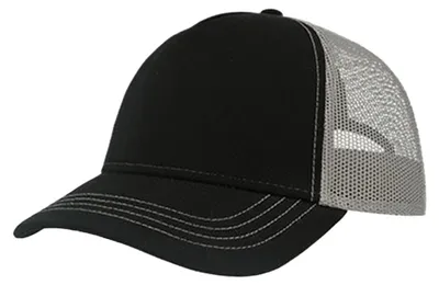 Obrázok produktu pre Atlantis Headwear – Trucker čiapka „Rapper“ LT3225 (jednotná veľkosť) (čierna/sivá)