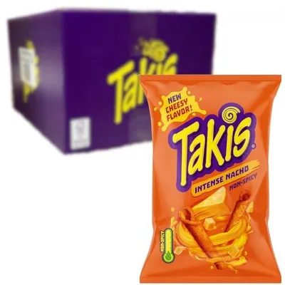 Obrázok produktu pre Kukuričné chipsy Takis - 18 x 100 g - najhorúcejšie chipsy súčasnosti v hodnotnom balení (Intense Nacho)