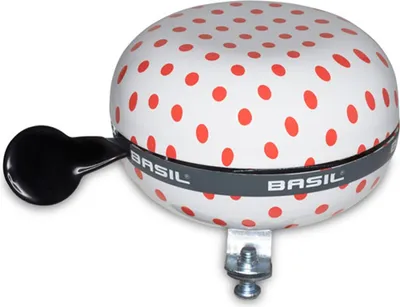 Produktbild von Basil 50398 Ding-Dong Glocke Polka Dot, Ø 80mm, weiß/rot