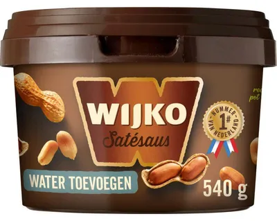 Zdjęcie produktu dla Wijko Satésaus koncentrat 540g – aromatyczny, pikantny sos orzechowy do saté & dipu