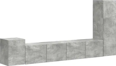 Produktbild von vidaXL TV-Schrankset 3 stk. Beton Grau Holzwerkstoff