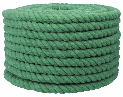 Image de vidaXL, corde verte, 1,6 x 1,6 x 5000 cm, en coton