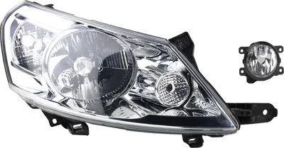 Productafbeelding van Koplamp geschikt voor Fiat Scudo 272, bouwjaar 01/07-, H4, rechts, passagierszijde + mistlamp. Onderdeelnummers: 1400455380, 00006206C5, 6206C5, 1401367980, 6206L0, SU001A1267, 0000. Johns