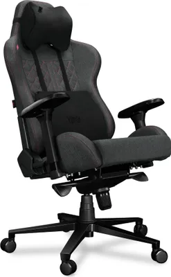Produktbild von YUMISU Gaming Stuhl Bürostuhl 2050 Höhenverstellbar bis 150kg Belastbar Rückenlehne und Sitz aus Kaltschaum GRAU/ROSA Stoff