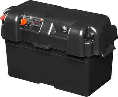Produktbild von Batterien Box Batteriekasten USB Steckdose Voltmeter Batteriegehäuse 35x18x20cm AS
