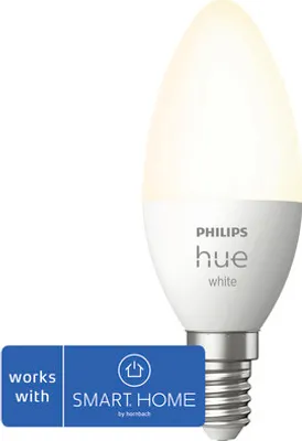 Obrázok produktu pre Philips Hue White 8719514320628A, Inteligentná žiarovka, Bluetooth/Zigbee, Biela, LED, E14, Sviečka
